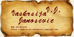 Vaskrsija Janošević vizit kartica